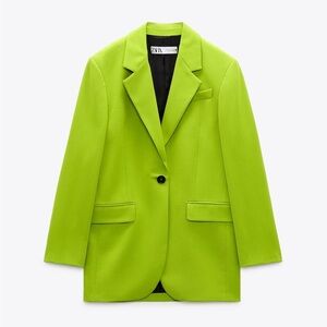 Zara Oversized Blazer with pockets in Green